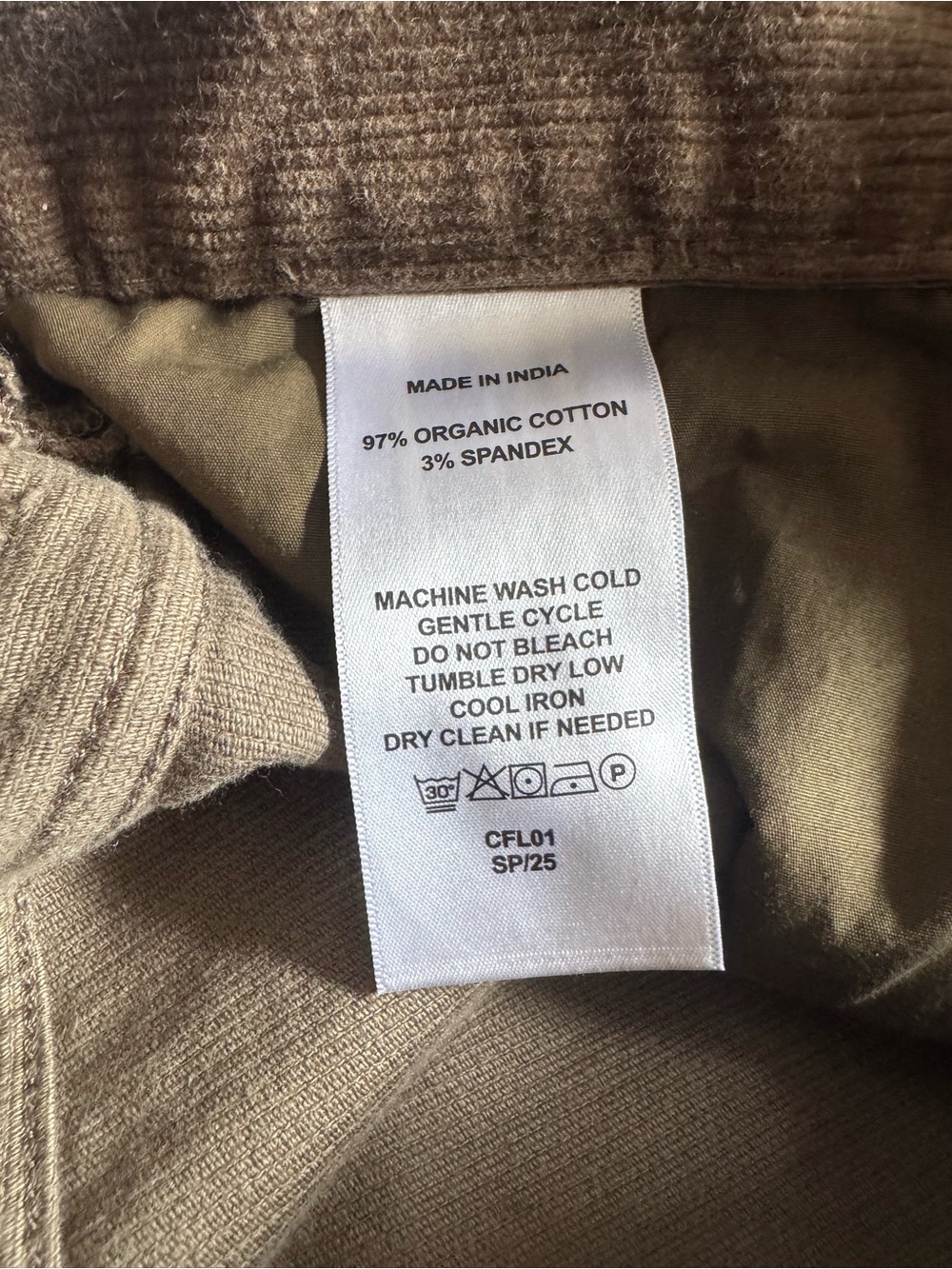 Quince Men's Corduroy Pants in Olive Green - Picture 2 of 4